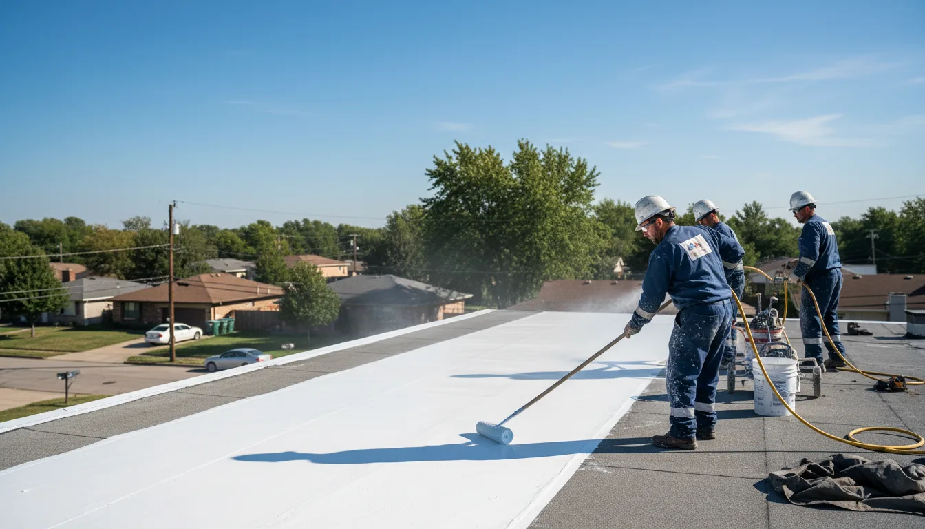 Commercial roof coating in Monroe City, IN near me
